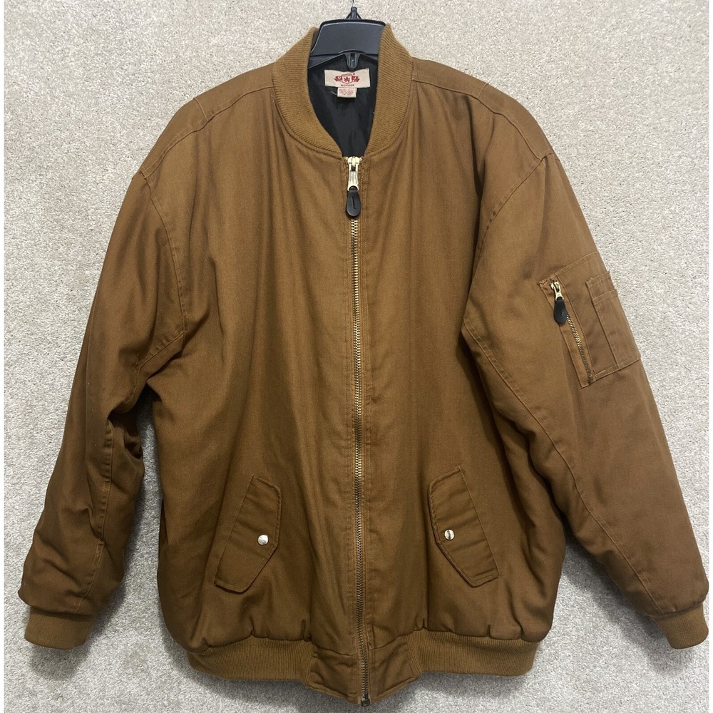 Vintage PJ MARK WORKER - Y2K Brown Full Zip Canvas Jacket MADE IN KOREA Mens 3XL